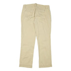 TOMMY HILFIGER Womens Beige Cotton Blend Regular Straight Trousers W34 L30