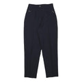 CITY LIFE Womens Polyester Blend Navy Relaxed Tapered Trousers W25 L25 Zip