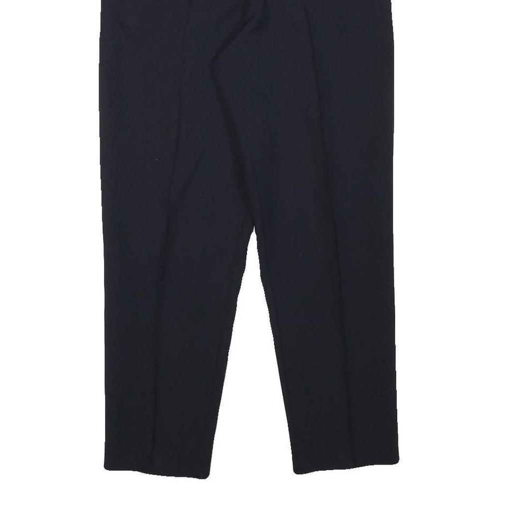 CITY LIFE Womens Polyester Blend Navy Relaxed Tapered Trousers W25 L25 Zip