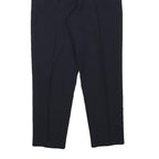 CITY LIFE Womens Polyester Blend Navy Relaxed Tapered Trousers W25 L25 Zip