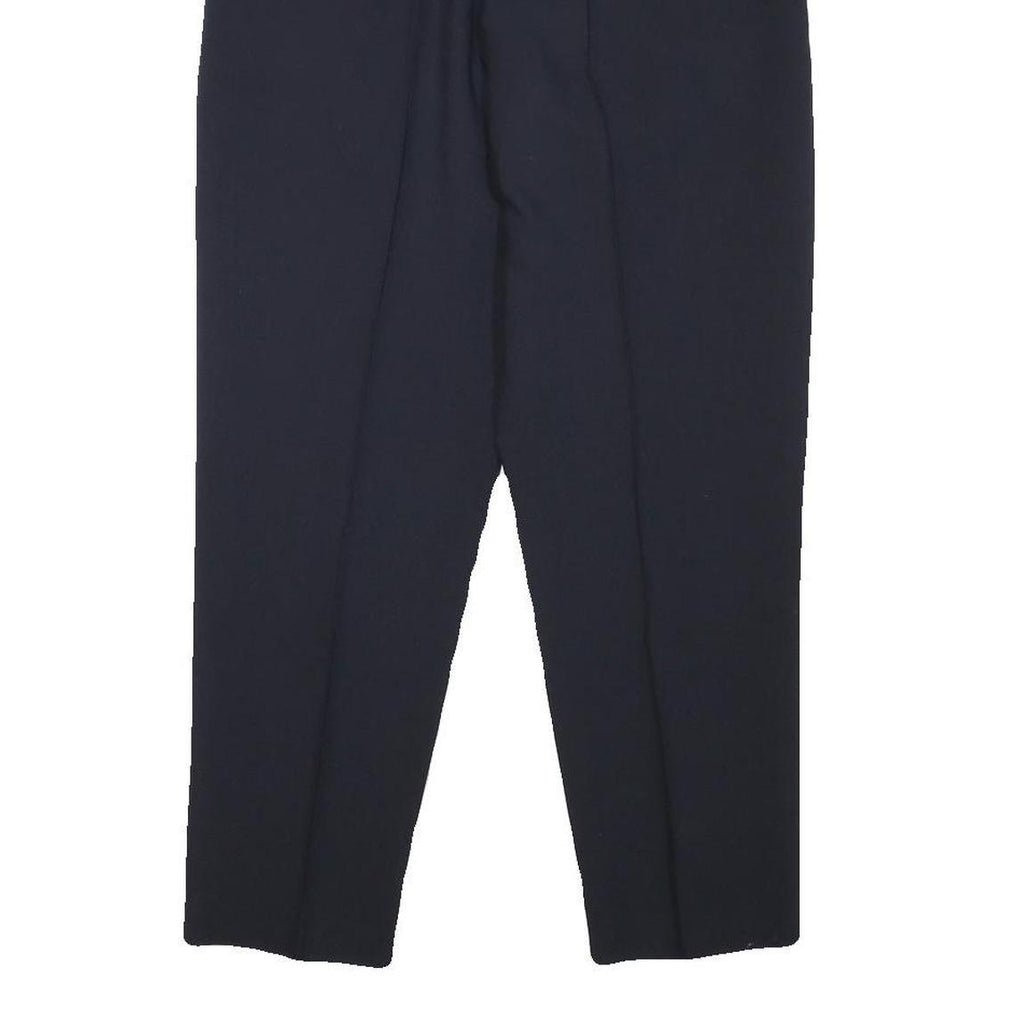CITY LIFE Womens Polyester Blend Navy Relaxed Tapered Trousers W25 L25 Zip