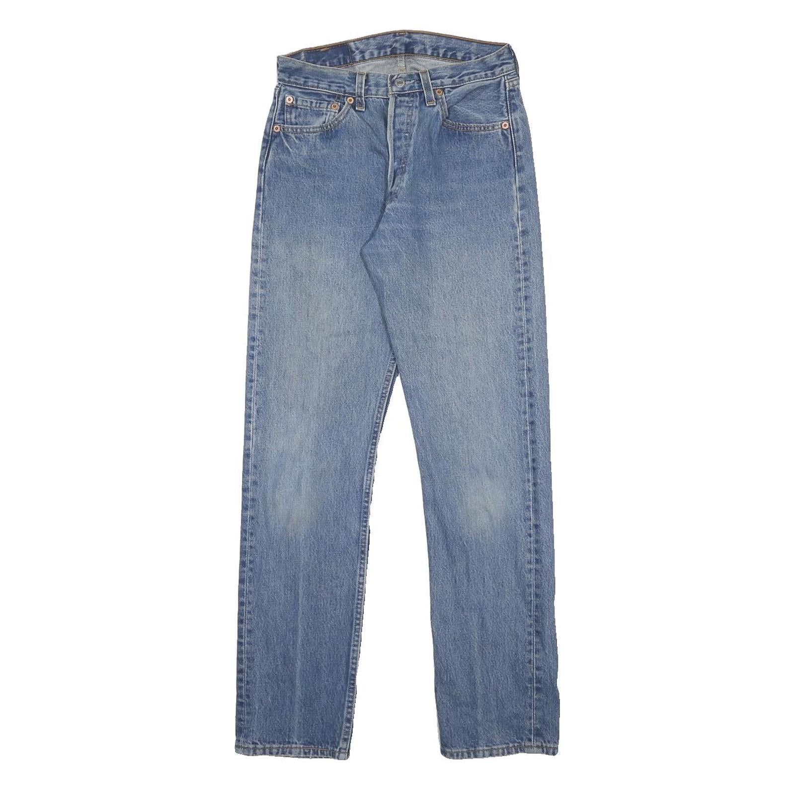LEVI'S 501 Womens Jeans Blue Regular Straight Denim Medium W26 L30 Classic Fit