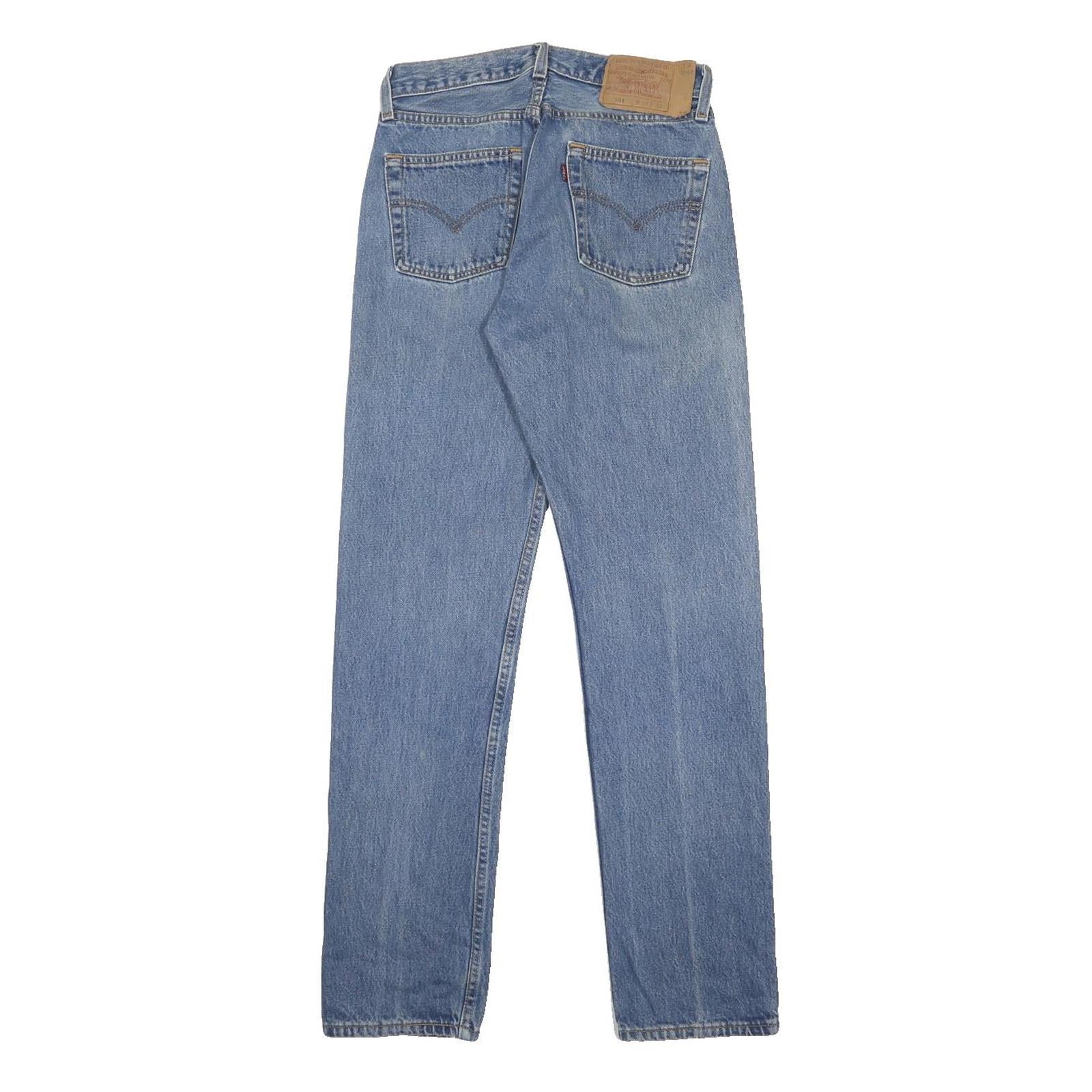 LEVI'S 501 Womens Jeans Blue Regular Straight Denim Medium W26 L30 Classic Fit