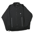 STARTER Mens Black Lightweight Zip Jacket XL Polyester Blend Plain Sports Style