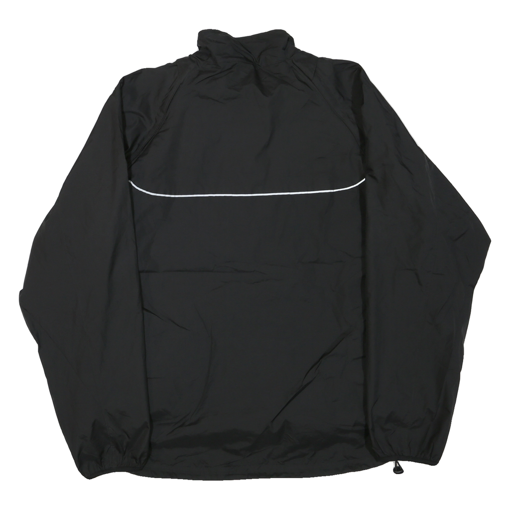 STARTER Mens Black Lightweight Zip Jacket XL Polyester Blend Plain Sports Style