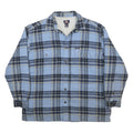 DICKIES Mens Blue & Navy Check Button Jacket XL Cotton Casual Workwear Shirt