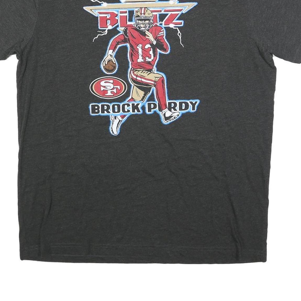 HOMAGE Mens Black NFL Blitz Brock Purdy Graphic T-Shirt XL Short Sleeve Crew
