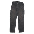 DICKIES Mens Cotton Blend Black Regular Fit Cargo Trousers W29 L30 Durable