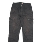 DICKIES Mens Cotton Blend Black Regular Fit Cargo Trousers W29 L30 Durable