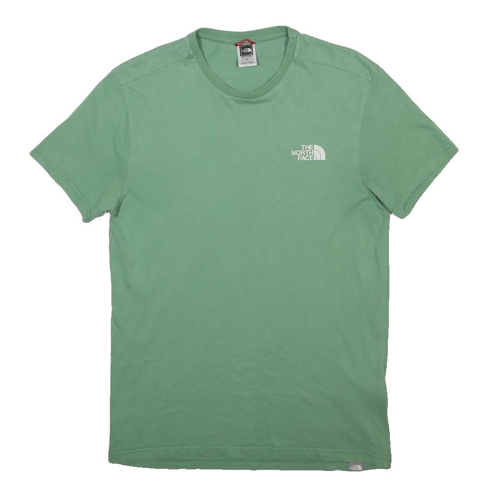 THE NORTH FACE Mens Green Crew Neck Short Sleeve T-Shirt S Cotton Blend Outdoor