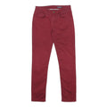TOMMY HILFIGER Womens Cotton Blend Red Slim Skinny Trousers W27 L28 Casual