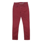 TOMMY HILFIGER Womens Cotton Blend Red Slim Skinny Trousers W27 L28 Casual