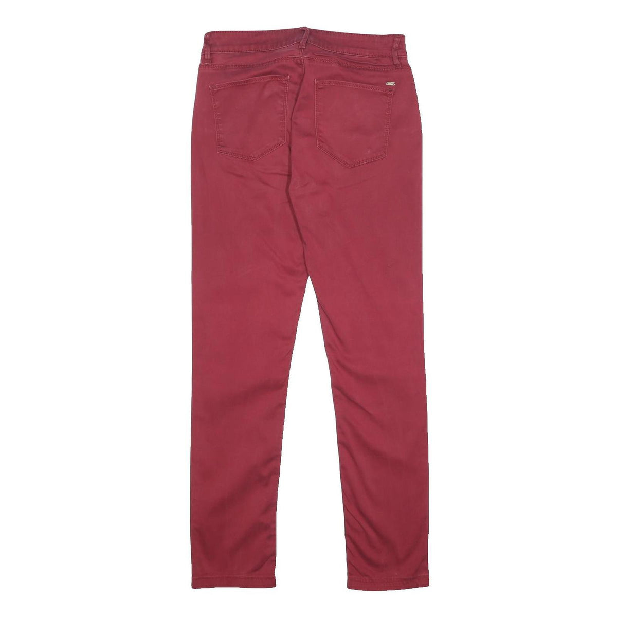 TOMMY HILFIGER Womens Cotton Blend Red Slim Skinny Trousers W27 L28 Casual