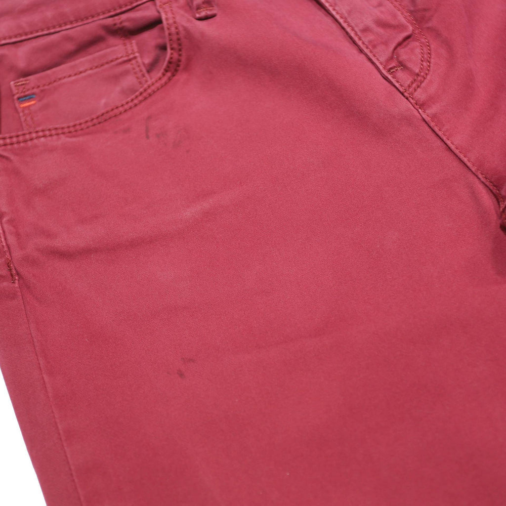 TOMMY HILFIGER Womens Cotton Blend Red Slim Skinny Trousers W27 L28 Casual