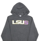 CHAMPION Mens Grey LSU S Hoodie XS Cotton Blend Pullover Hooded Sweatshirt
