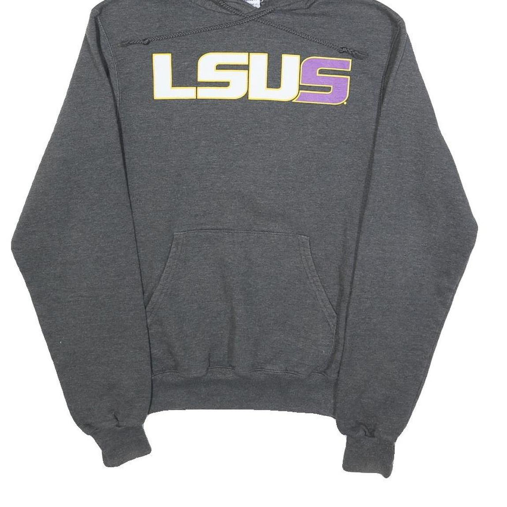 CHAMPION Mens Grey LSU S Hoodie XS Cotton Blend Pullover Hooded Sweatshirt
