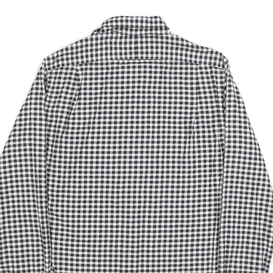 POLO RALPH LAUREN Mens Black & White Check Shirt S Cotton Classic Long Sleeve