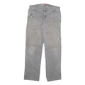 DICKIES Mens Jeans Grey Regular Straight Denim W32 L32 Workwear Zip Fly