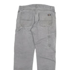 DICKIES Mens Jeans Grey Regular Straight Denim W32 L32 Workwear Zip Fly