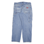 DICKIES Mens Regular Fit Blue Denim Jeans W32 L29 Workwear Style Zip Closure
