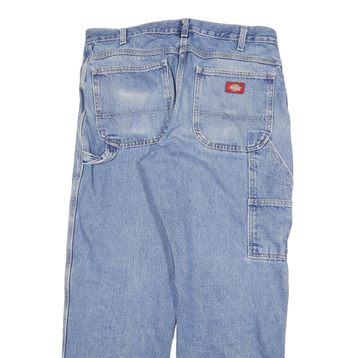 DICKIES Mens Regular Fit Blue Denim Jeans W32 L29 Workwear Style Zip Closure