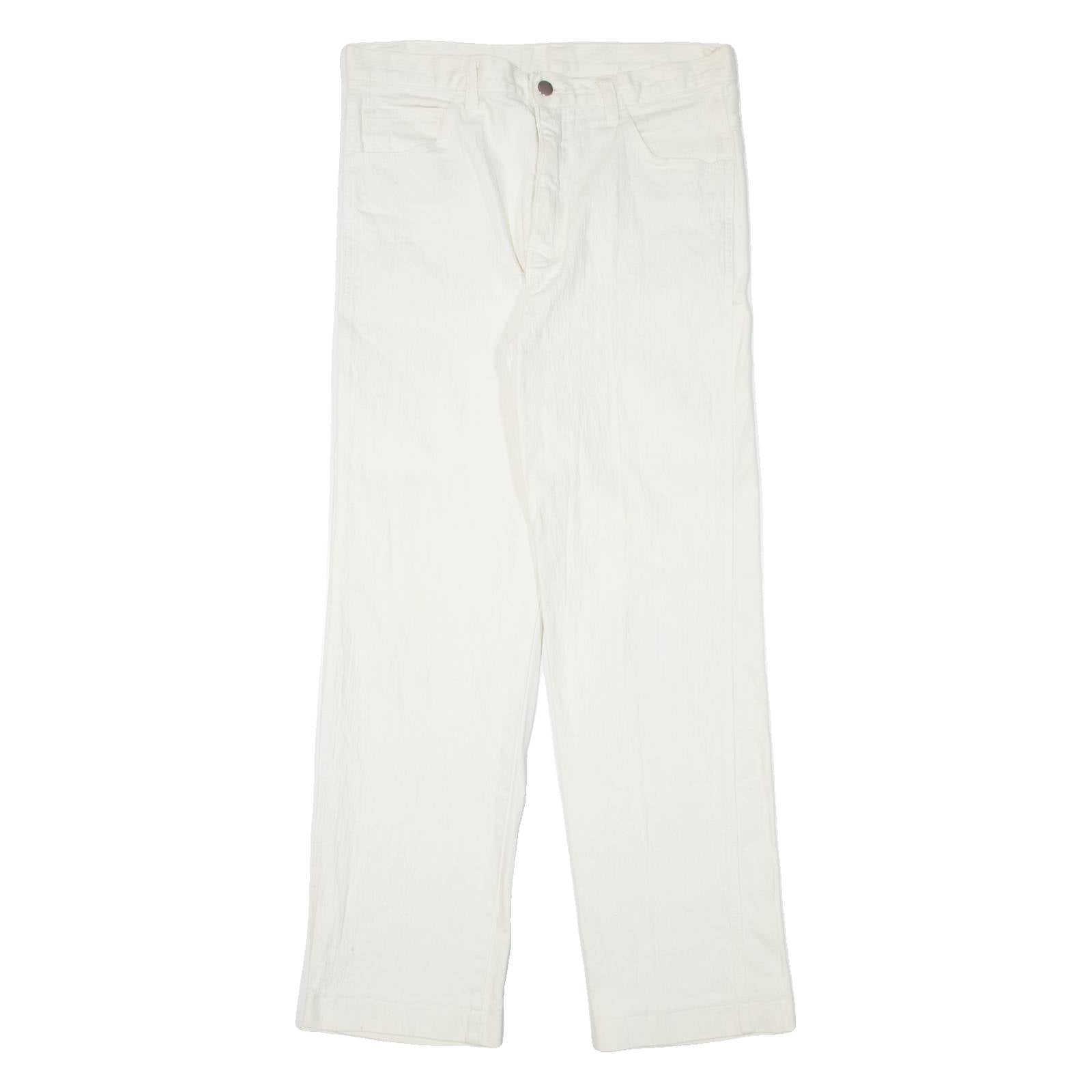 Mens Jeans White Regular Straight W31 L30