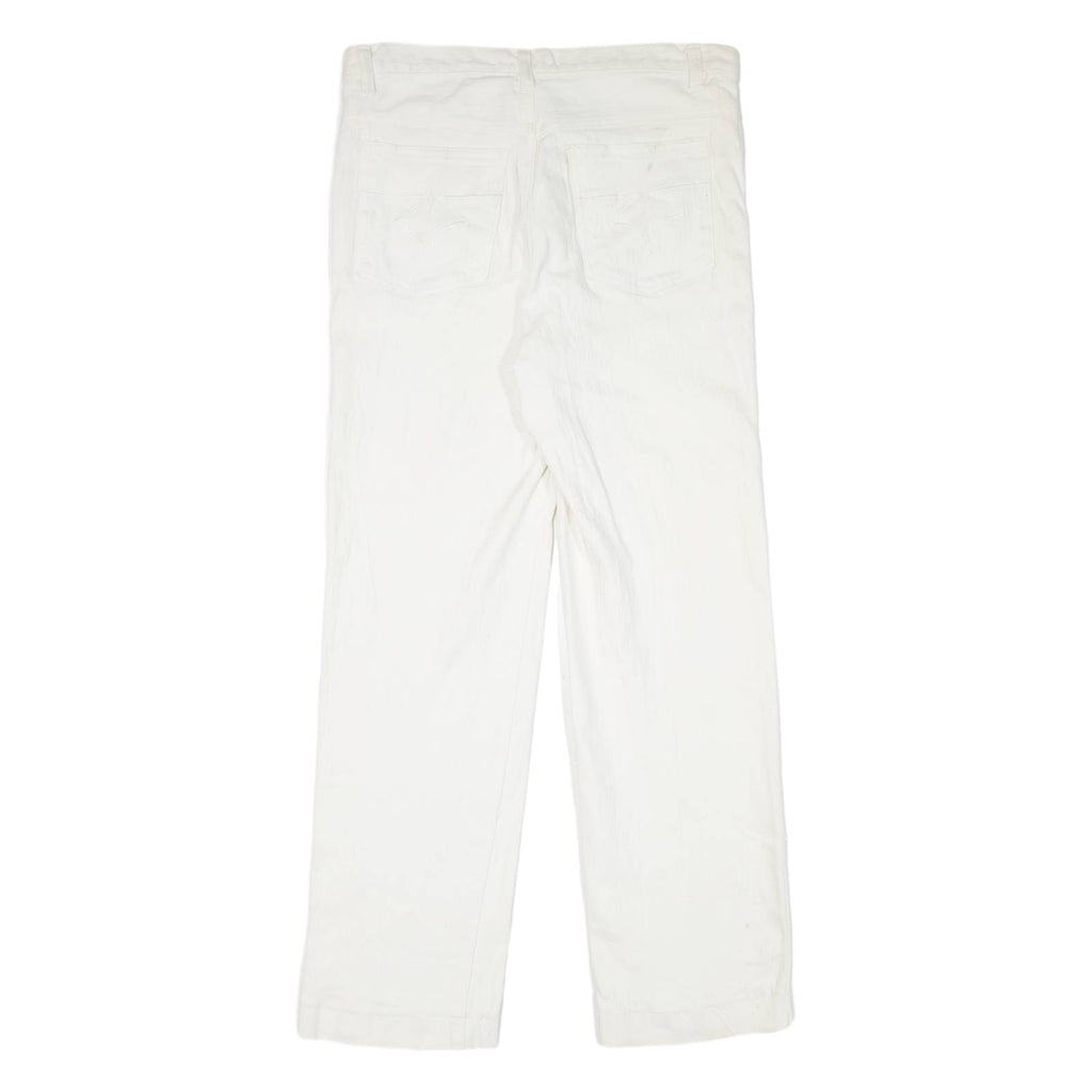 Mens Jeans White Regular Straight W31 L30