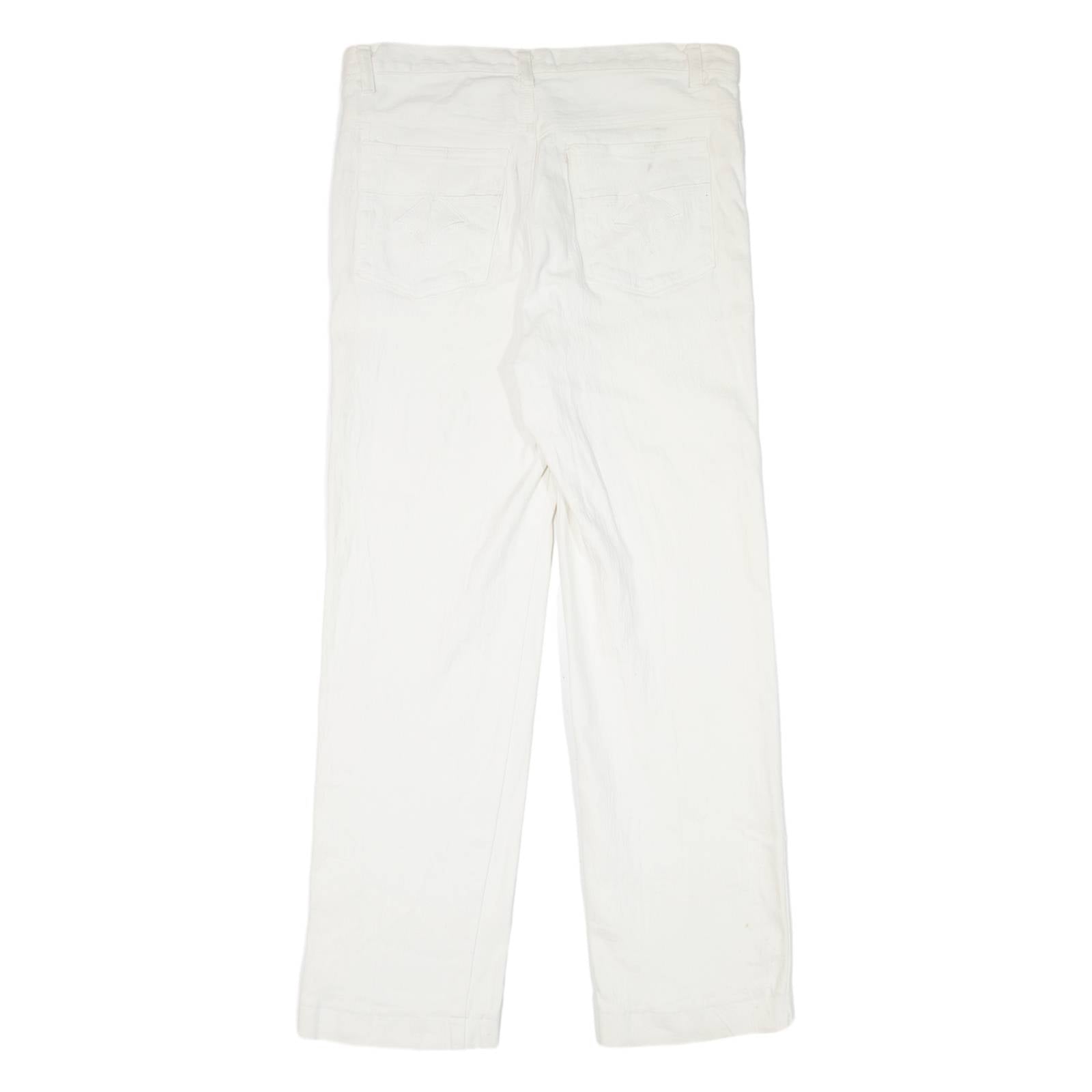 Mens Jeans White Regular Straight W31 L30