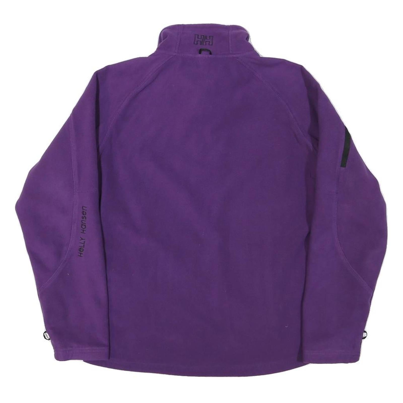HELLY HANSEN Womens Purple Zip Jacket M Polyester Blend Plain Casual Outdoor
