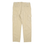 ALL ACCESS Womens Cotton Blend Beige Regular Cargo Trousers W30 L28 Casual