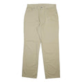 NAUTICA Mens Regular Fit Beige Cotton Trousers W34 L32 Casual Zip Closure
