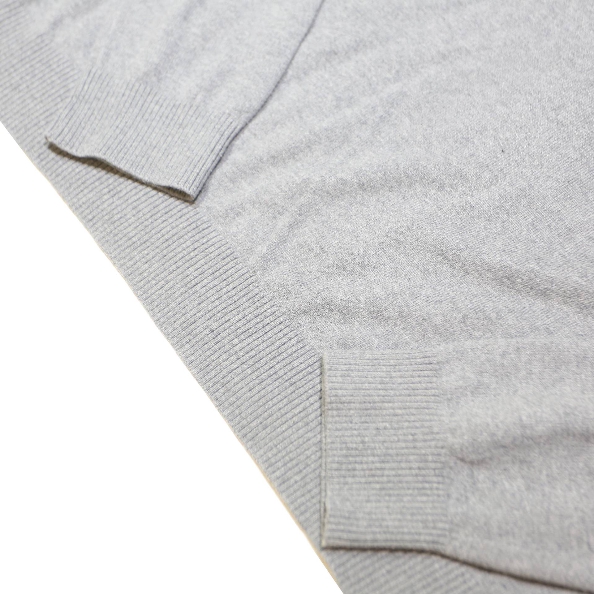TOMMY HILFIGER Mens Grey Plain V-Neck Basic Knit Jumper XL Cotton Blend Casual