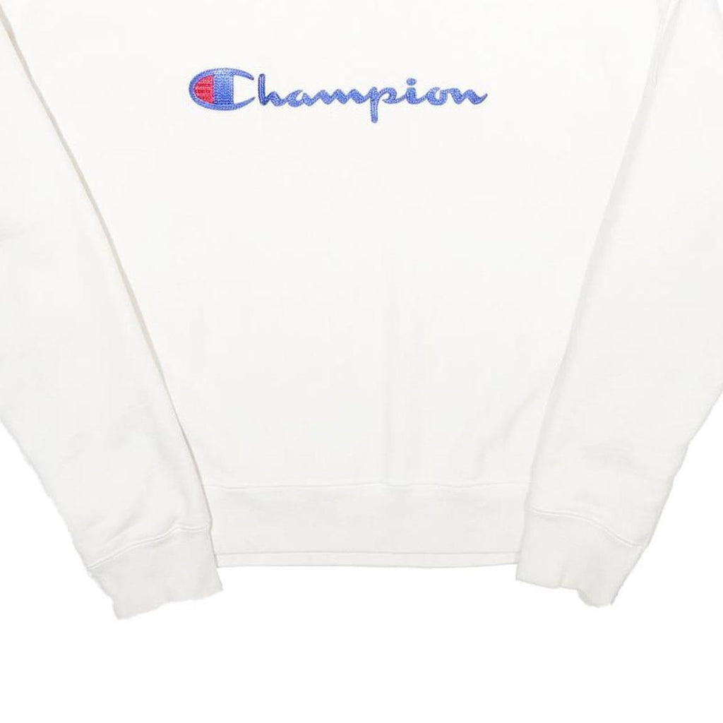 CHAMPION REVERSE WEAVE Womens White Crew Neck L Sweatshirt Cotton Blend Casual