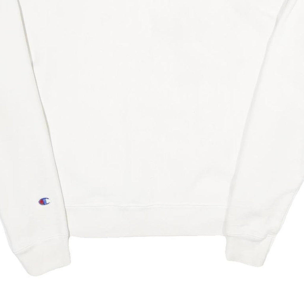 CHAMPION REVERSE WEAVE Womens White Crew Neck L Sweatshirt Cotton Blend Casual