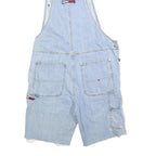 TOMMY HILFIGER Womens Blue Denim Dungarees Relaxed Cotton Blend S W34 L10 Shorts