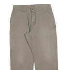 CARHARTT Mens Cotton Blend Beige Regular Straight Trousers W36 L30 Workwear