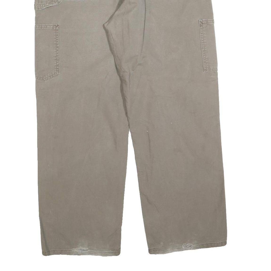 CARHARTT Mens Cotton Blend Beige Regular Straight Trousers W36 L30 Workwear