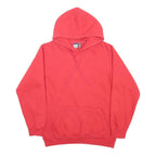 FP Mens Red Hoodie L Plain Pullover Cotton Blend Casual Comfort