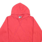 FP Mens Red Hoodie L Plain Pullover Cotton Blend Casual Comfort