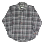 FIELD & STREAM Mens Grey & Black Check Shirt M Cotton Blend Casual Long Sleeve