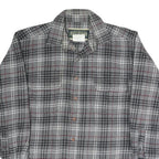 FIELD & STREAM Mens Grey & Black Check Shirt M Cotton Blend Casual Long Sleeve