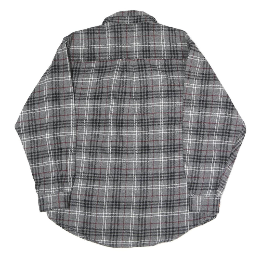 FIELD & STREAM Mens Grey & Black Check Shirt M Cotton Blend Casual Long Sleeve