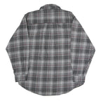 FIELD & STREAM Mens Grey & Black Check Shirt M Cotton Blend Casual Long Sleeve