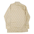 EXQUISIT Mens Beige Cotton Blend Shirt M Long Sleeve Button Fastening Elegant