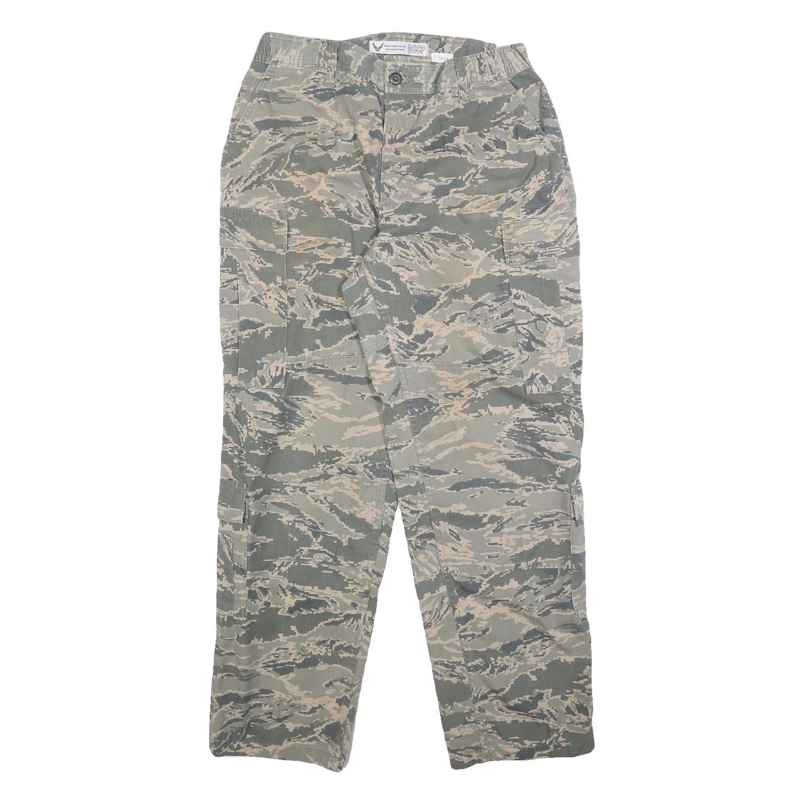 RACOE INC Mens Cotton Blend Camouflage Regular Cargo Trousers W31 L31 Casual