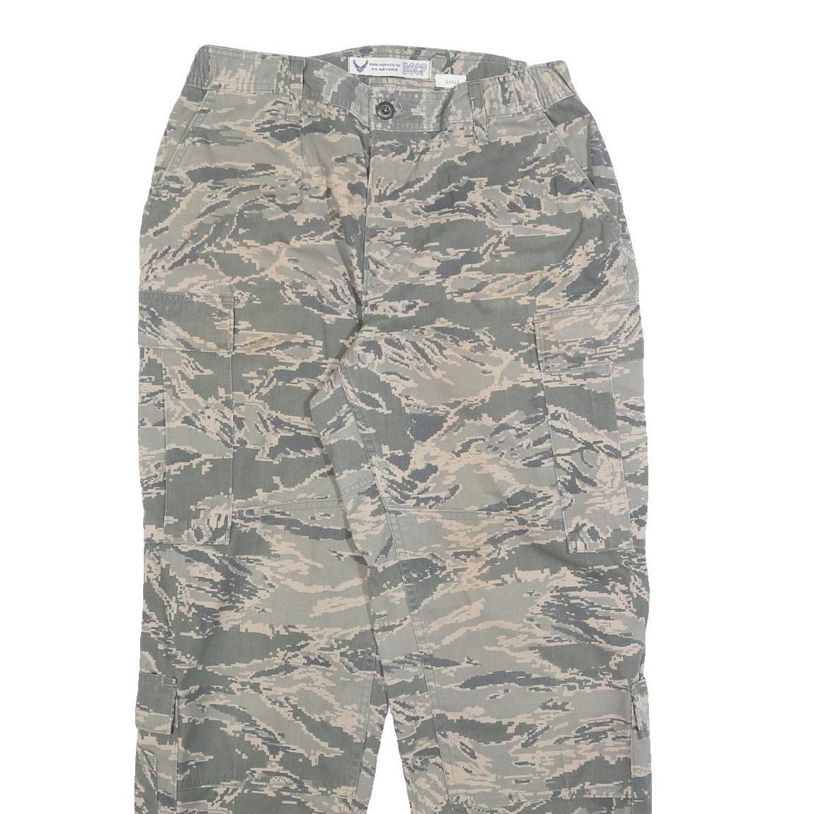 RACOE INC Mens Cotton Blend Camouflage Regular Cargo Trousers W31 L31 Casual
