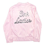 Womens Pink Pink Ladies Zip Jacket S Polyester Blend Plain Stylish Retro