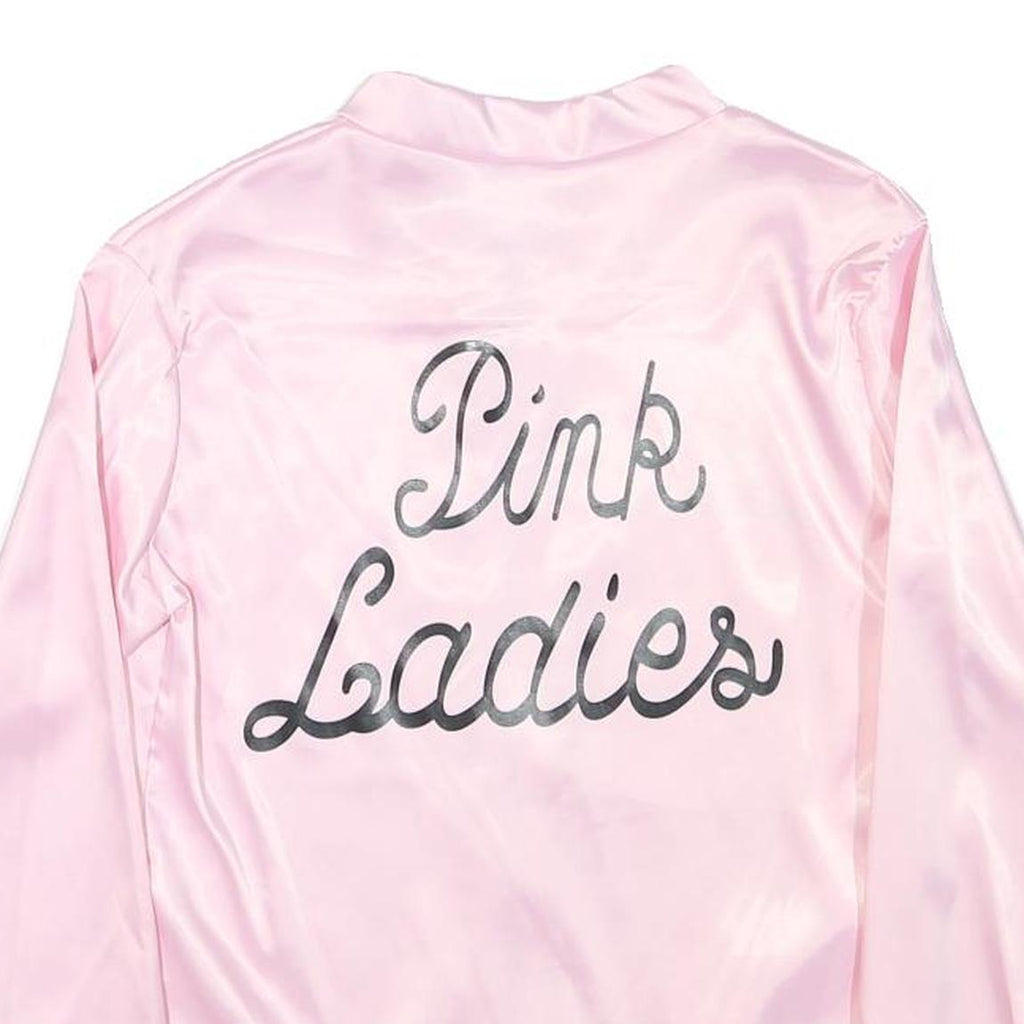 Womens Pink Pink Ladies Zip Jacket S Polyester Blend Plain Stylish Retro