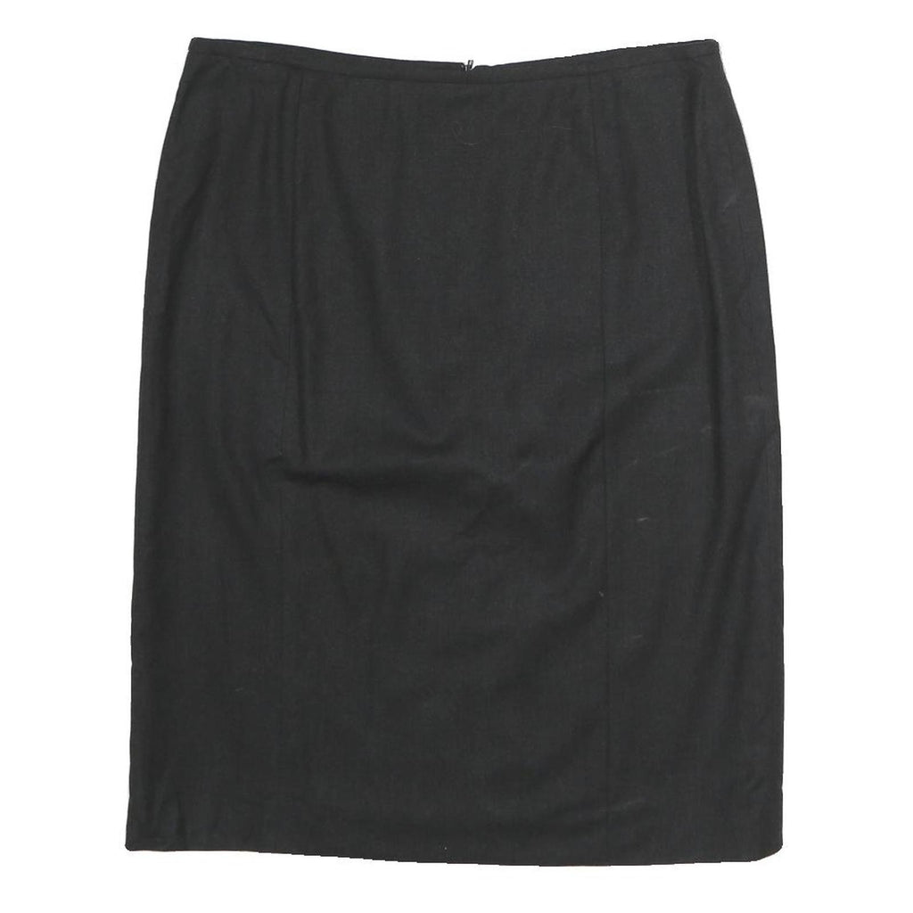 ARMANI COLLEZIONI Womens Black Pencil Knee Length Cotton Blend Skirt M Office