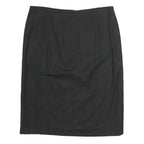 ARMANI COLLEZIONI Womens Black Pencil Knee Length Cotton Blend Skirt M Office